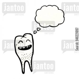 Happy, grinning, tooth